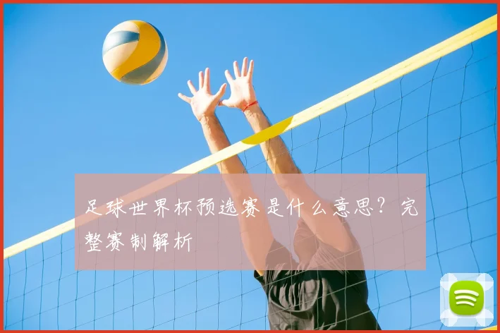 足球世界杯预选赛是什么意思？完整赛制解析